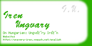 iren ungvary business card